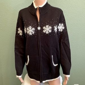 Quacker Factory Heavy Women’s Snowflake Sweater.